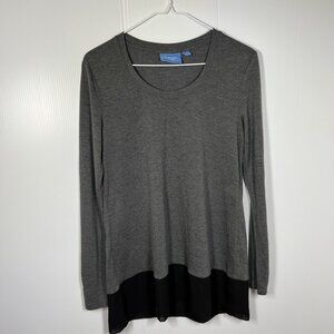 SimplyVera Gray And Black Women's Top Size S